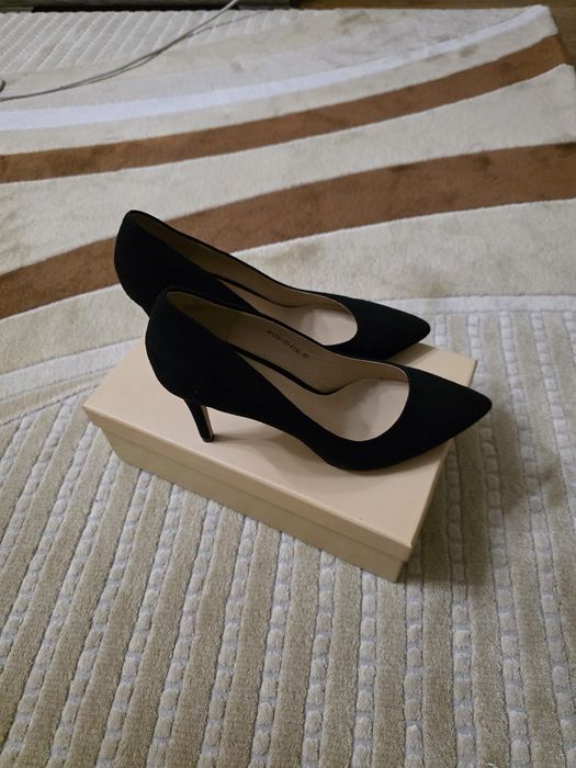 Туфли замшевые черные