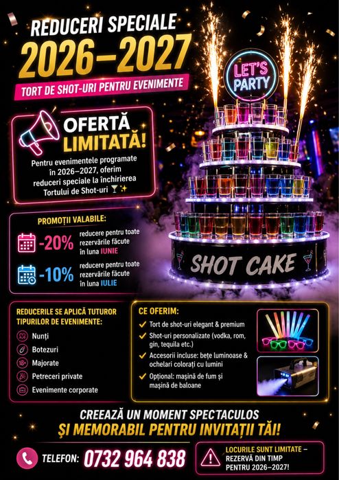 Tort de Shot-uri pentru Evenimente