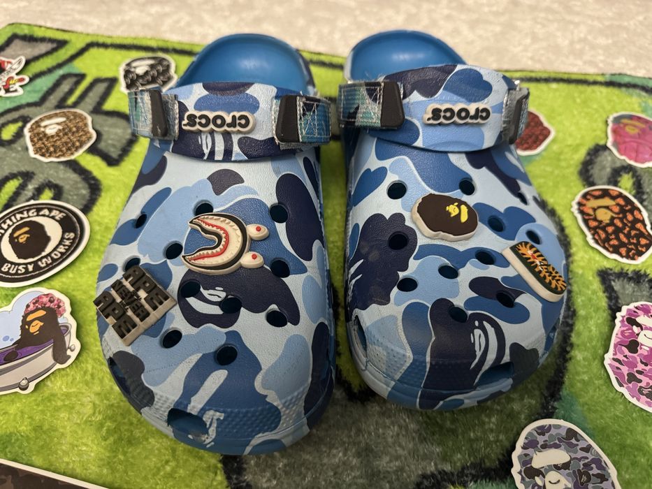 Кроксы Bape синие 40-41 размер