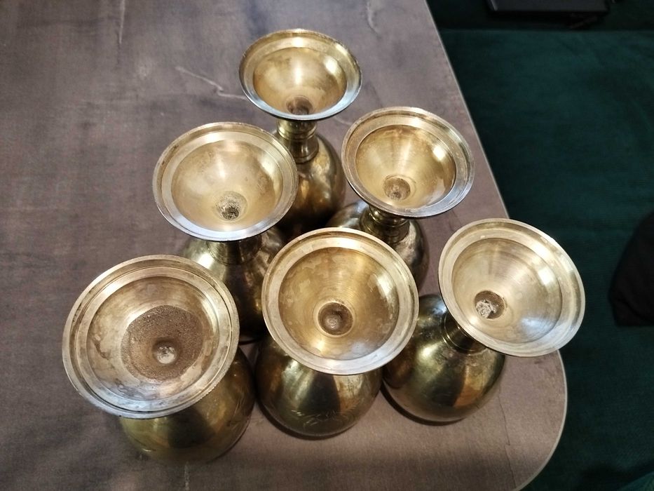 Посребрени чаши за вино, чаши за бренди, керамика, бяло вино