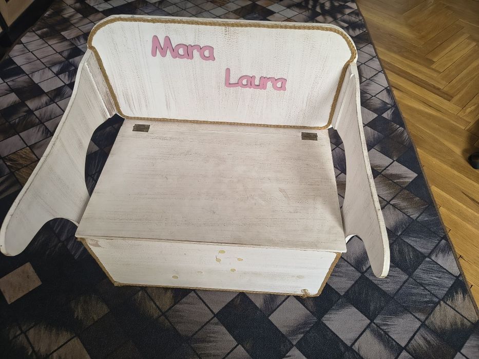 Vand bancuta/birou cu spatiu depozitare copii