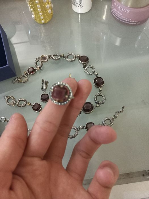 Серебро камни сваровские