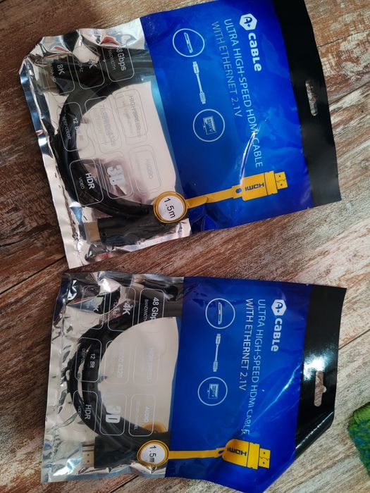 Cablu HDMI 4k 8k placat cu aur ULTRA speed 1.5 metri sigilat