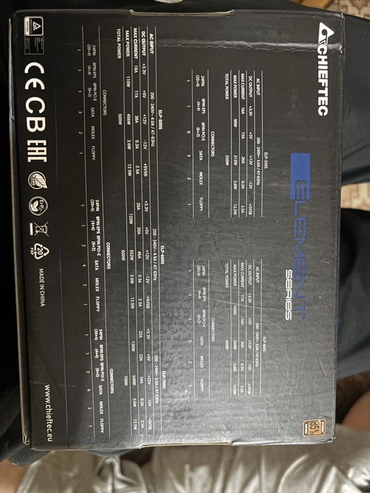 Блок питания chieftec elp-500s element series 500w
