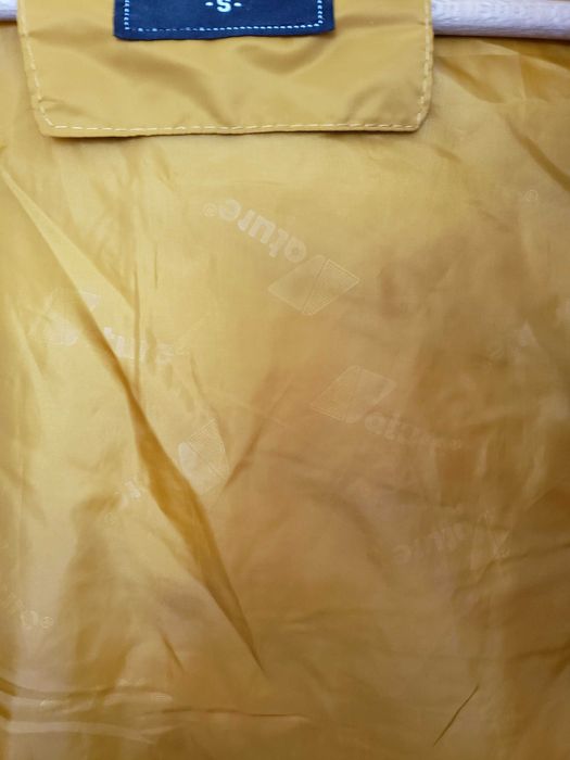 Дълга зимна грейка / елек цвят горчица