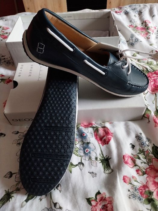 Обувки мокасини естествена кожа GEOX