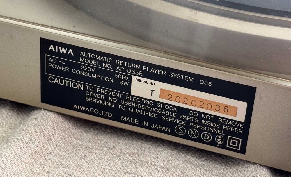 Pickup AIWA AP D35E automatic cu doza Audio Technica si curea noua