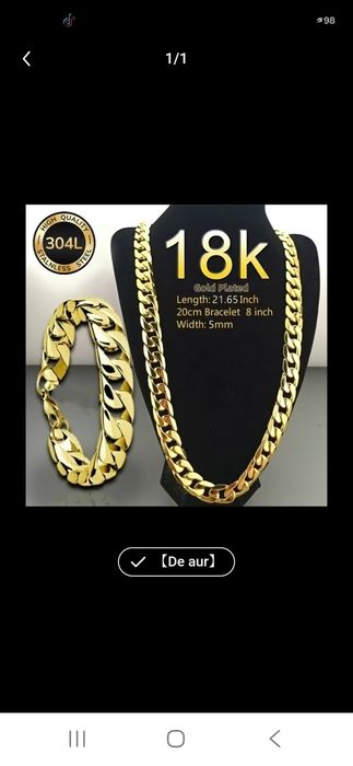 Brățară placatăcu aur 18 K
