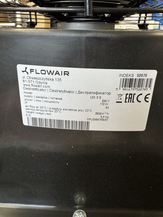 Ventilator, destratificator de aer