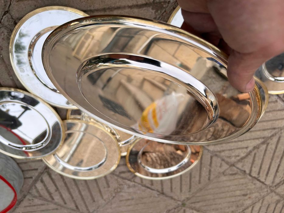 Посребрени подложки за храна 12 бр