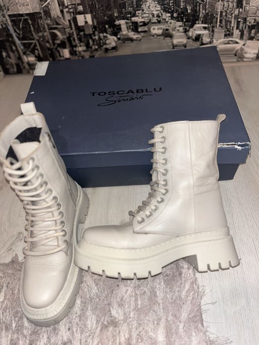 Боти и ботуши естествена кожа Tosca blu alekso тоска блу furla