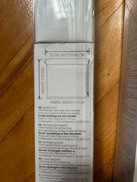 Затъмняващи интериорни ролетни щори чисто нови 80х170см 3 броя сиви