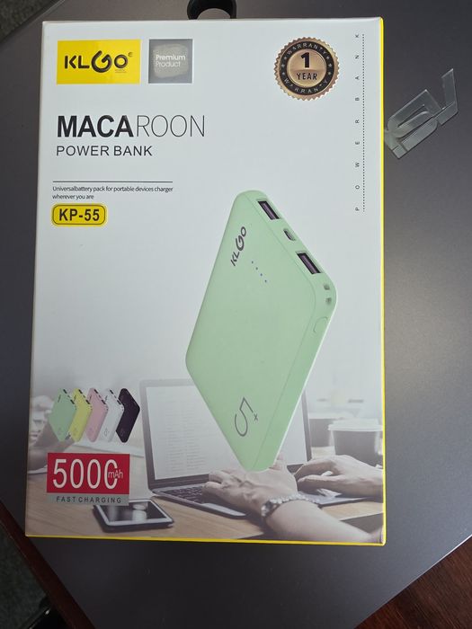 Power bank KLGO Macaroon KP-55, 5000 mAh, sigilat