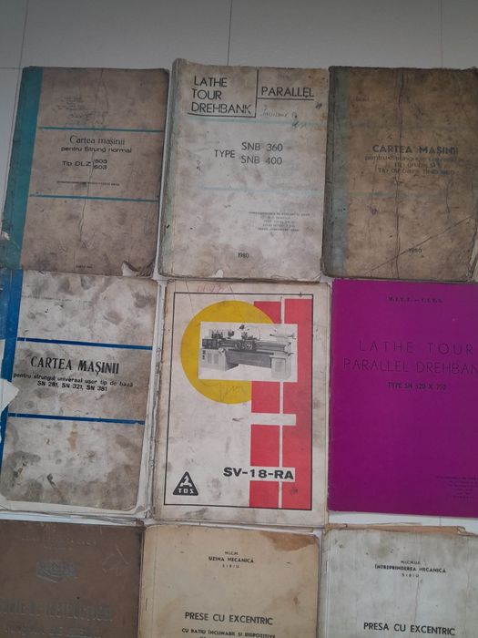Vând carti tehnice masini-unelte
