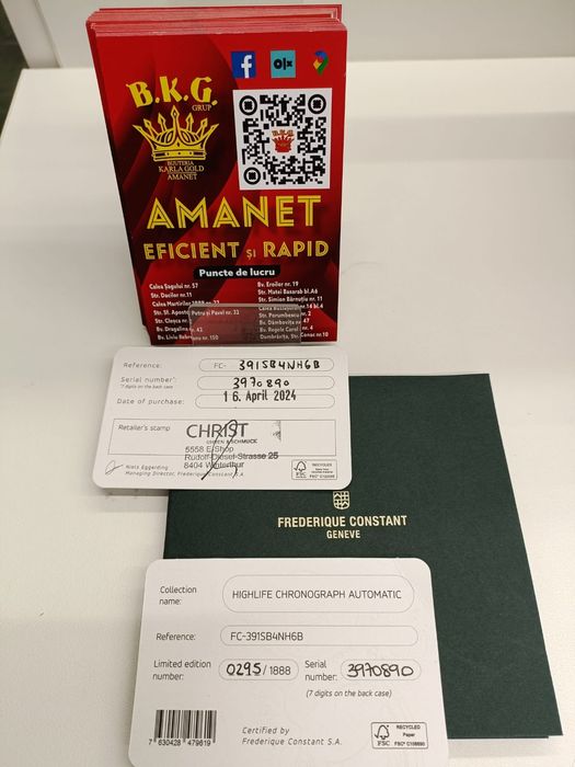 Frederique Constant nou Amanet BKG