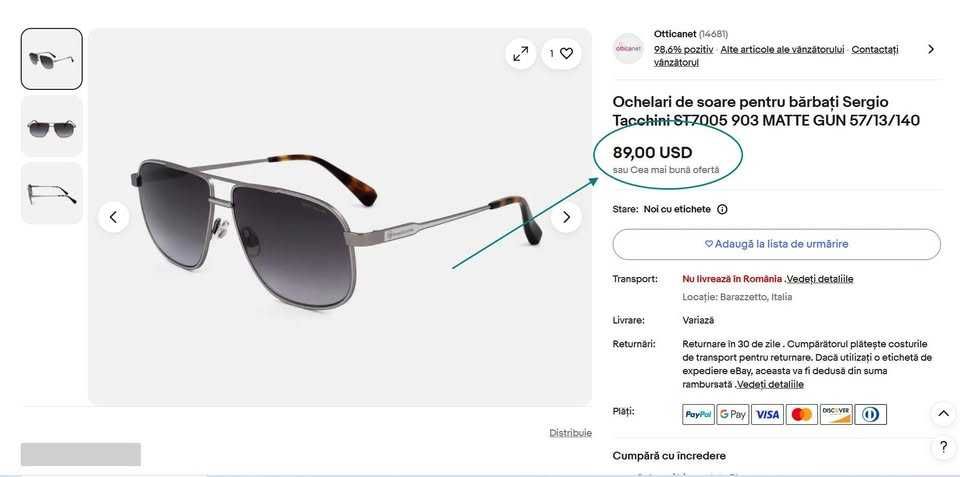 Ochelari de soare Sergio Tacchini ST7005 903,(Super Ofertă).