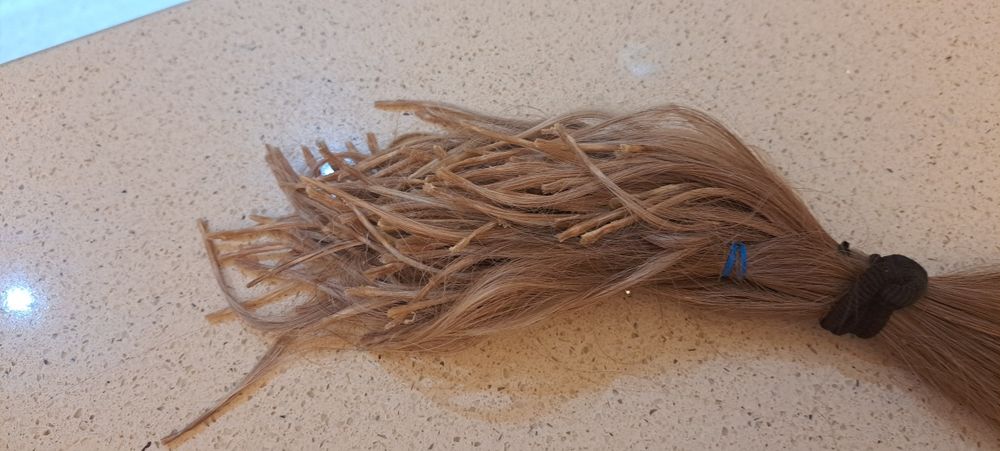 200броя естественна коса на рингове 63см