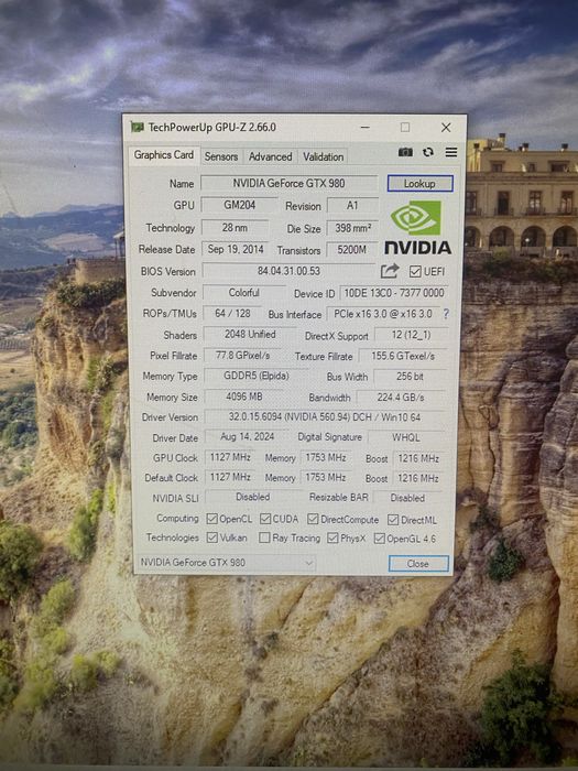 NVIDIA GeForce GTX 980 4 Gb