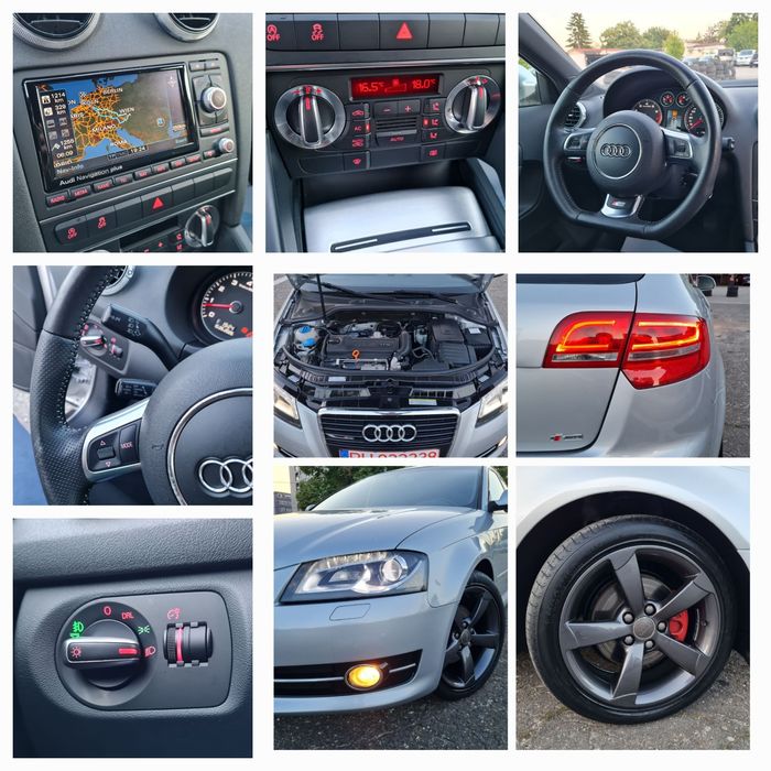 Audi A3 S'Line~2012~Euro5~1.4 Benzină TSI-125 CP ~ Navi , Full Led , BiXenon , Klimă , Jante etc