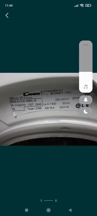 Барабан за пералня /сушилня Candy 9/6кг на ЧАСТИ