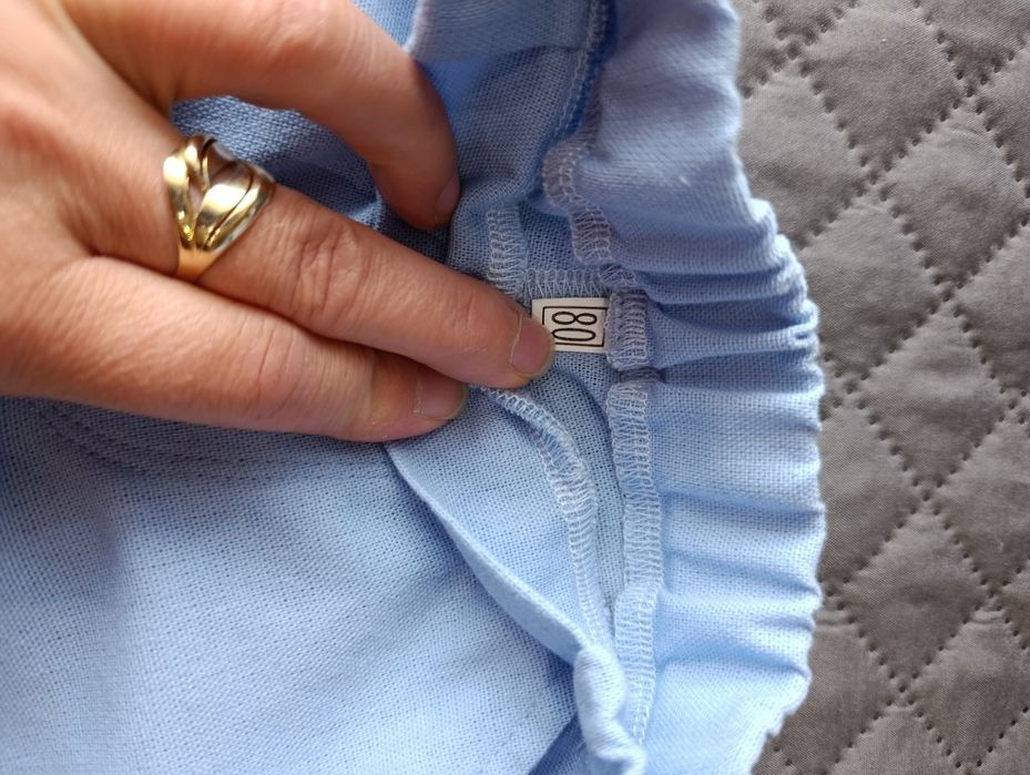 Дрехи за кръщене за момче в светлосиньо и бяло