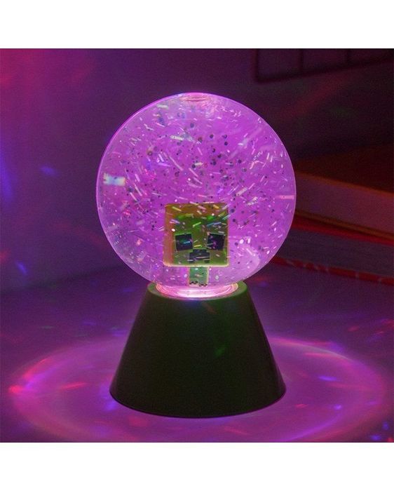 Лампа Paladone Games: Minecraft - Creeper (LED Glitter Ball)