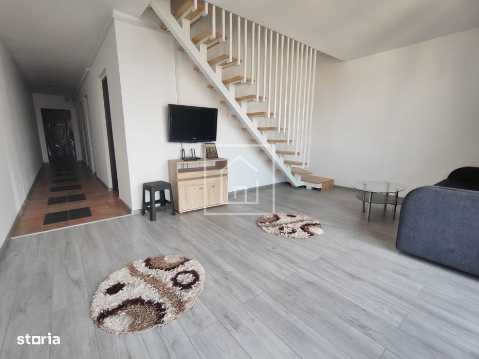 Apartament+extindere mansarda mobilate,renovate, 5 camere,etaj 3, 102