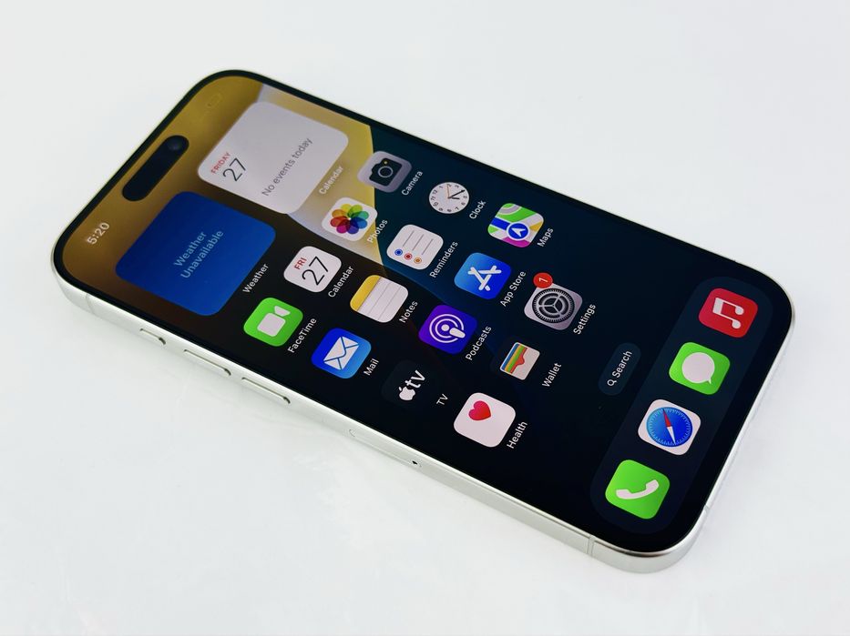 Apple iPhone 15 Pro 128GB White Titanium Перфектен! Гаранция!