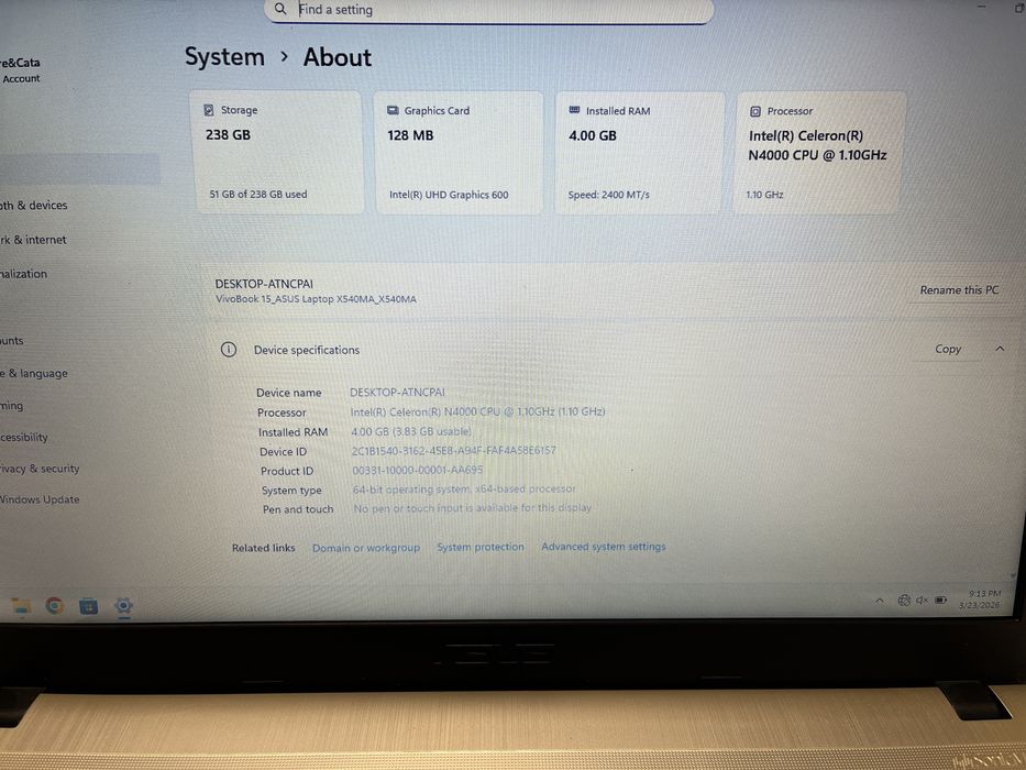 Laptop Asus VivoBook 15