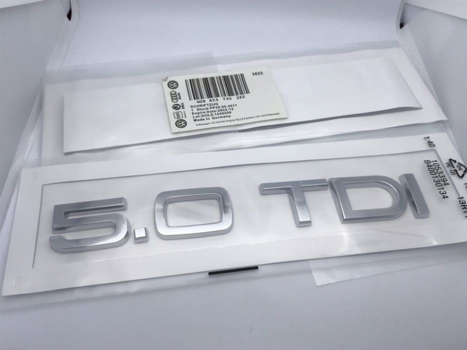 Emblema Audi 5.0 TDI