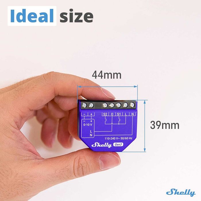Смарт димер Shelly Dimmer 0/1-10V PM Gen3 4 броя