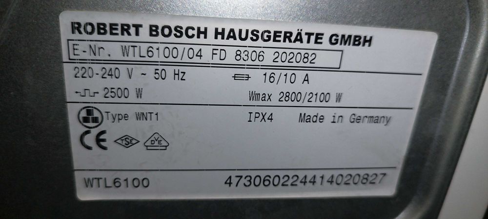 Сушилня Bosch MAXX клас В 6кг. внос от Германия