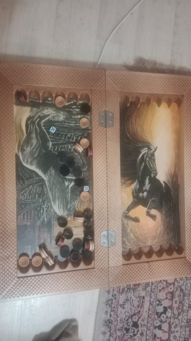 Нарды резные деревянные из бука