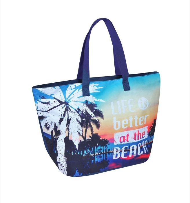 Плажни чанта, многоцветни, 38 х 14 х 3 см