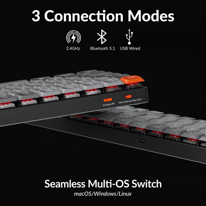 Vând Tastatură Mecanică Slim  Keychron K17 Max (K17M-H1) - NOUĂ