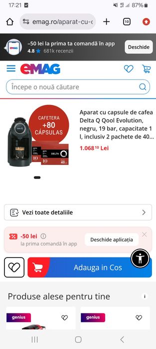 Vând aparat cafea