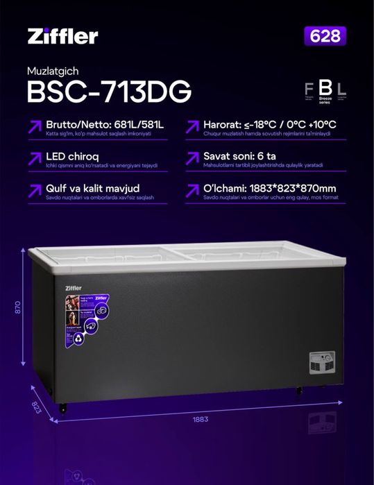 ZIFFLER xolodilnik, morozilnik