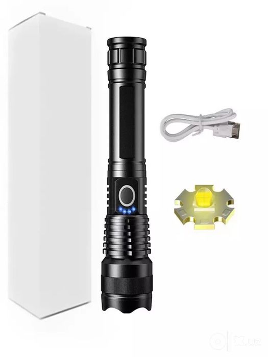 LED chiroq Chiroq Led Zoom P50, USB zaryadlash bilan, 300 m masofa