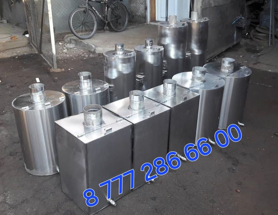 Банная печь с нержавеющим баком