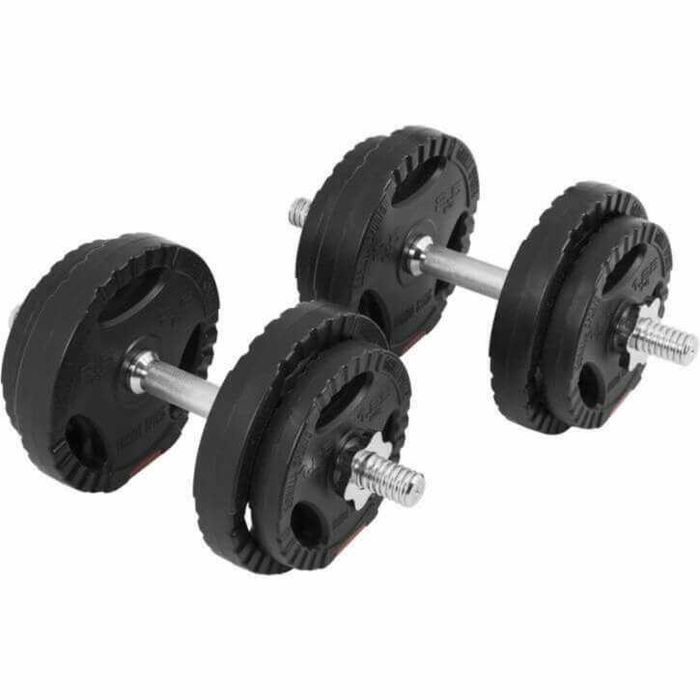 Set ciment piept +  gantere 60kg cu discuri cu grip