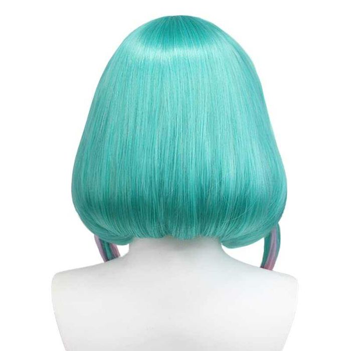 Аниме синьо зелена  перука с плитки Anime Vtuber Kyo Kaneko Cosplay