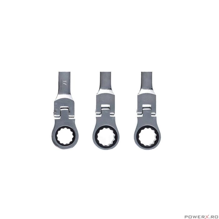 Set chei cu clichet si balama, 12 piese, 8 - 19 mm, Silver