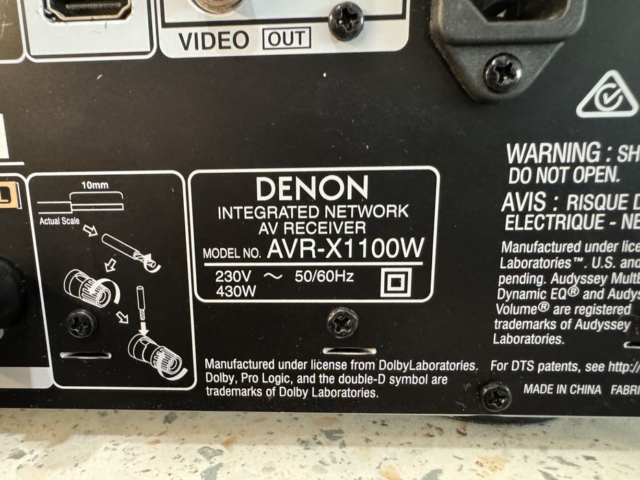 Denon AVR-X1100W Bluetooth Wi-Fi resiver