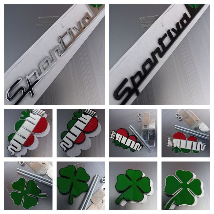 Alfa Romeo - Set embleme si capace - 4 capace pentru jante aliaj