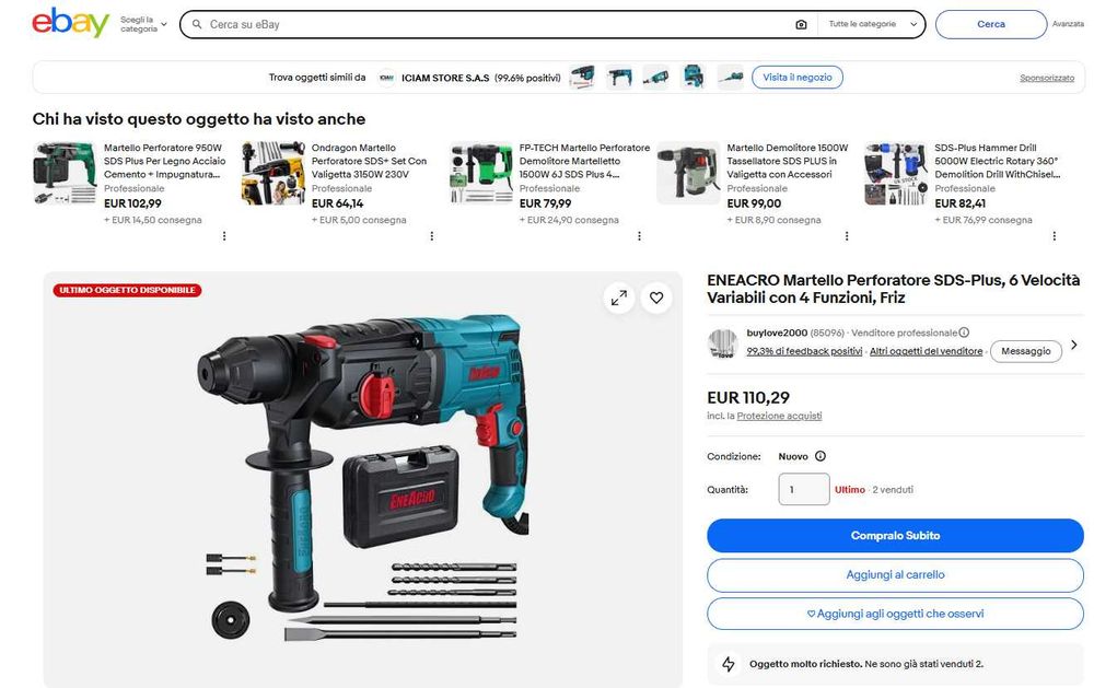 Ciocan Rotopercutor, SDS Plus, 1050W, 3.5 J, NOU