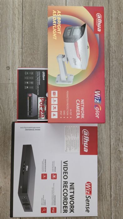 Kit Camera Supraveghere 4MP + NVR + POE Switch Managed Gbit Dahua
