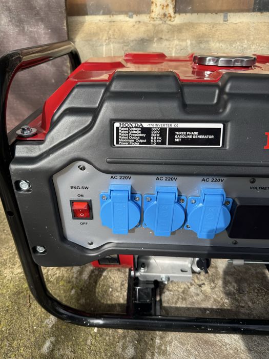 Продавам бензинов генератор HONDA - монофазен и трифазен 6.5 kW.