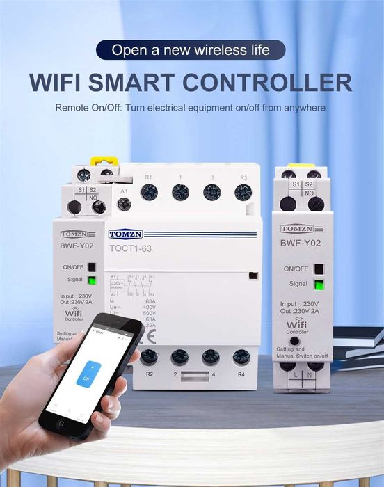 TOMZN Смарт Контролер за дистанционно управление на контактори