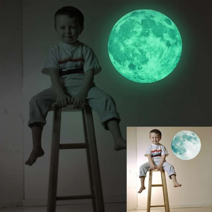 Sticker Lună fosforescentă - 20 cm.  |