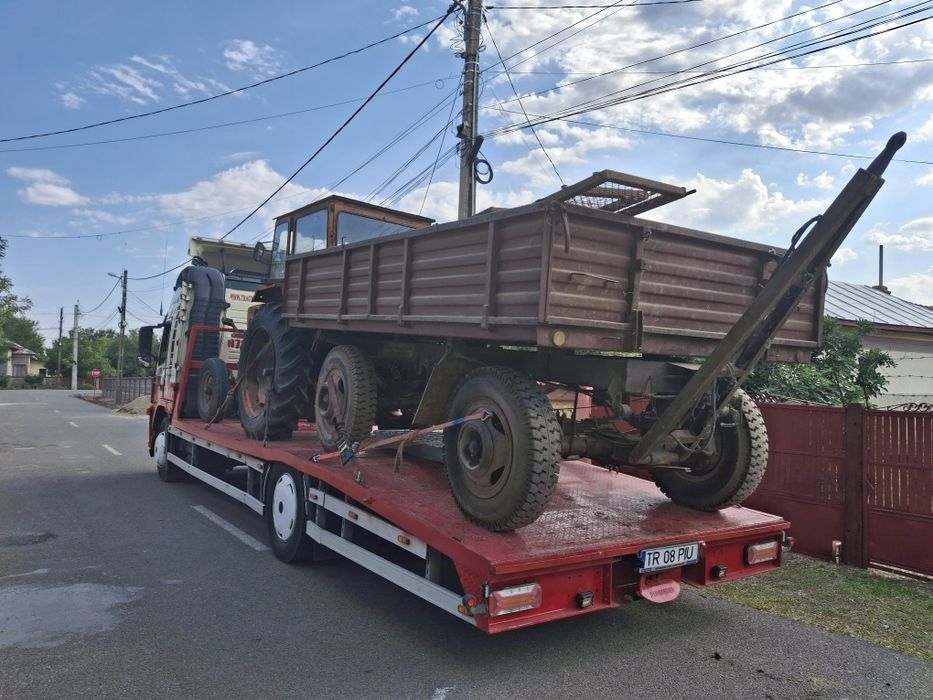 Tractari Auto ROSIORI DE VEDE transport buldoexcavator Combina remorca